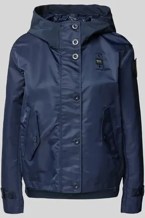Blauer Kurtka z kapturem model ‘MARCELA’