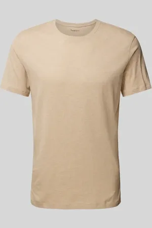 Knowledge Cotton Apparal T-shirt z detalem z logo