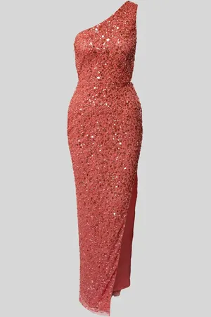 Lace & Beads Sukienka wieczorowa z obszyciem cekinami