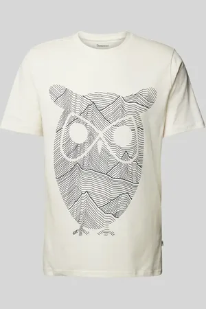 Knowledge Cotton Apparal T-shirt z nadrukowanym motywem