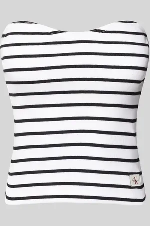 Calvin Klein Top bandażowy z detalem z logo