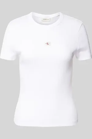 Calvin Klein T-shirt z detalem z logo