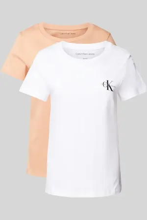 Calvin Klein T-shirt z nadrukiem z logo w zestawie 2 szt.