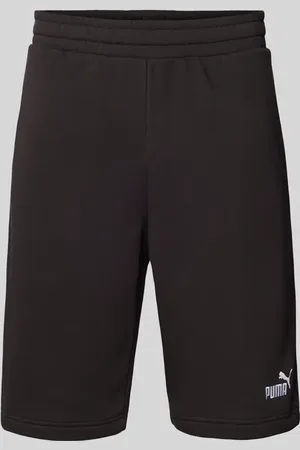 PUMA Szorty z dzianiny dresowej o kroju regular fit z wyhaftowanym logo model ‘ESS No. 1’