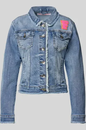 Frieda & Freddies Kurtka jeansowa z naszywką z logo model ‘PETTY’