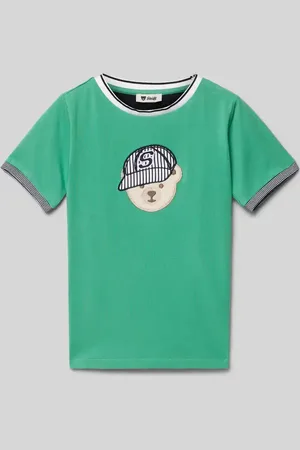 Steiff T-shirt z wyhaftowanym motywem