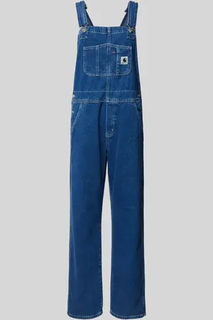 Carhartt Ogrodniczki z prostą nogawką i naszywką z logo