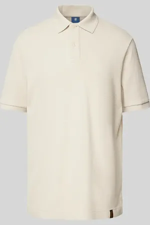 G-Star Koszulka polo z wiskozy z detalem z logo