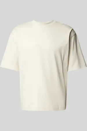 Jake*s T-shirt z prążkowanym okrągłym dekoltem
