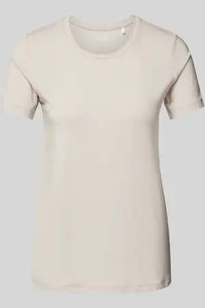 Schiesser T-shirt z prążkowanym okrągłym dekoltem