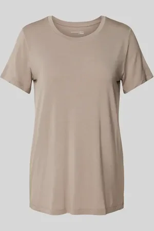 Schiesser T-shirt z prążkowanym okrągłym dekoltem