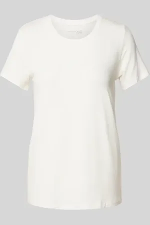 Schiesser T-shirt z prążkowanym okrągłym dekoltem