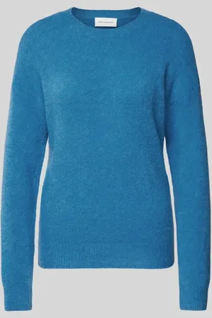 MSCH Sweter z dzianiny z prążkowanymi wykończeniami model ‘Festina’