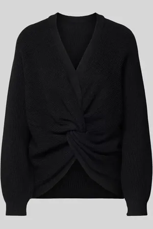 MSCH Sweter z dzianiny w kopertowym stylu model ‘Tatina’