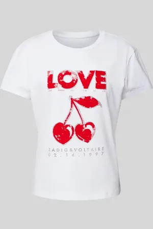 Zadig & Voltaire T-shirt z obszyciem kamieniami stras model ‘WALK’