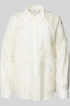 Copenhagen Muse Bluzka o kroju regular fit z fakturowanym wzorem model ‘MOLLY’