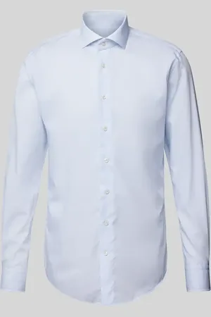 Profuomo Koszula biznesowa o kroju slim fit z kołnierzykiem typu kent model ‘Cutaway’