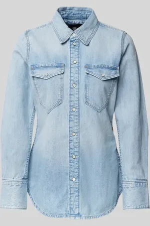 G-Star Bluzka jeansowa o kroju slim fit z kieszeniami z patką na piersi model ‘Western shirt’