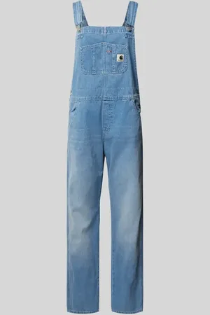 Carhartt Ogrodniczki z prostą nogawką i naszywką z logo