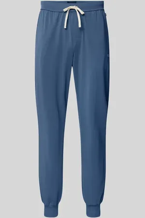 HUGO BOSS Spodnie dresowe o kroju relaxed fit z wyhaftowanym logo model ‘Mix&Match’