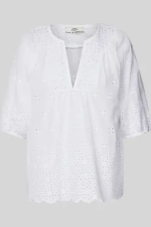 0039 Italy Bluzka o kroju regular fit z haftem angielskim model ‘MAYBELINE’