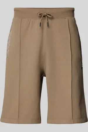 HUGO BOSS Szorty z dzianiny dresowej z nadrukiem z logo model ‘Dilmos’