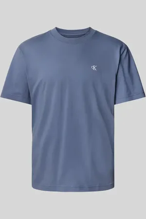 Calvin Klein T-shirt z prążkowanym okrągłym dekoltem