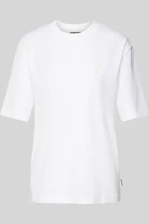 Armedangels T-shirt z wyhaftowanym logo model ‘TARJAA’