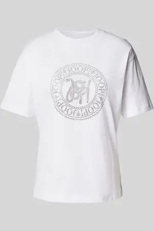 JOOP! T-shirt z detalami z logo model ‘Teggi’