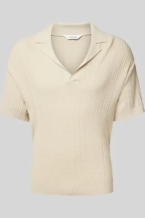 Calvin Klein Koszulka polo o kroju regular fit z fakturowanym wzorem