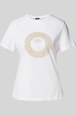JOOP! T-shirt z obszyciem kamieniami stras model ‘Tolu’