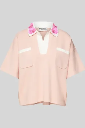Essentiel Antwerp Bluzka z dzianiny z wykładanym kołnierzem model ‘Hoiseau’
