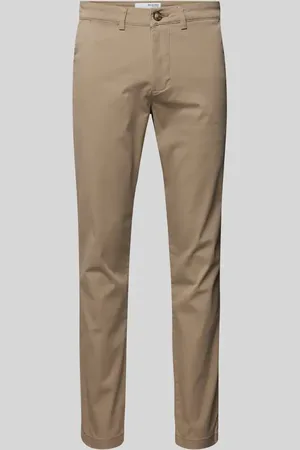 SELECTED Chinosy o kroju slim fit w jednolitym kolorze model ‘NEW Miles’