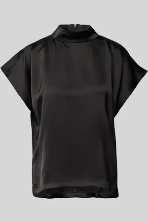 HUGO BOSS Bluzka o kroju slim fit ze stójką model ‘Caneli’