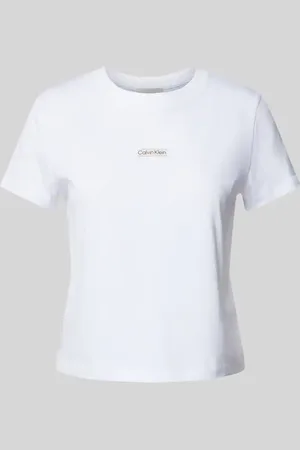 Calvin Klein T-shirt o kroju regular fit z naszywką z logo
