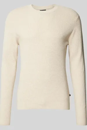 Matinique Sweter z dzianiny z okrągłym dekoltem model ‘lagoon’