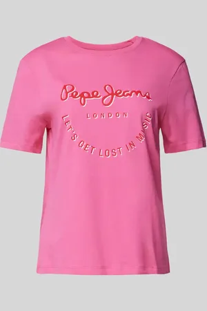 Pepe Jeans T-shirt z nadrukiem z logo model ‘RUMER’