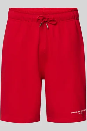 Tommy Hilfiger Szorty z dzianiny dresowej o kroju regular fit z nadrukiem z logo