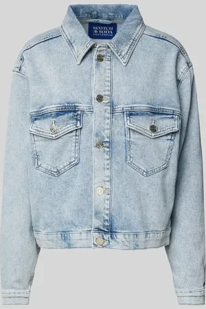 Scotch&Soda Kurtka jeansowa z kieszeniami z patką na piersi