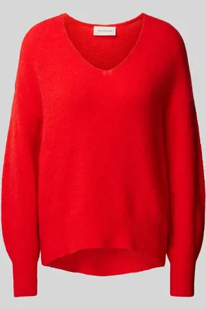 MSCH Sweter z dzianiny z dekoltem w serek model ‘Hila Hope’