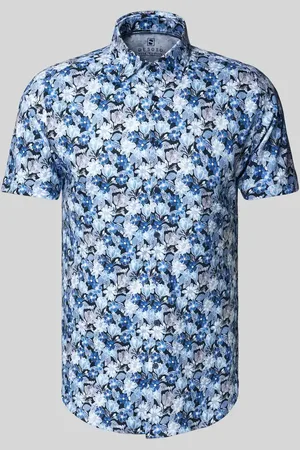 DESOTO Koszula casualowa o kroju slim fit z kołnierzykiem typu kent