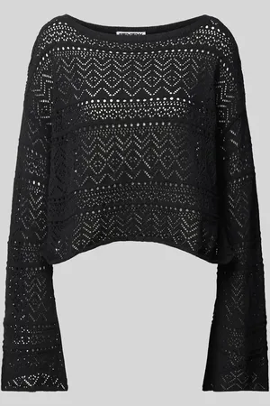 Review Sweter z dzianiny z ażurowym wzorem