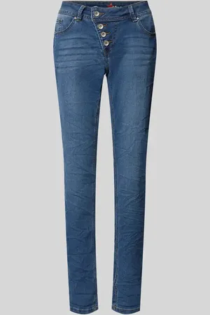 Buena Vista Jeansy o kroju slim fit z efektem marszczenia model ‘Malibu’