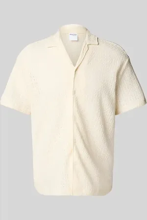 SELECTED Koszula casualowa o kroju relaxed fit z fakturowanym wzorem model ‘SLHRELAXBANE’