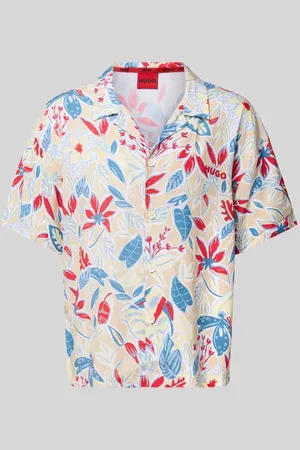 HUGO BOSS Koszula casualowa o kroju relaxed fit z rękawem o dł. 1/2