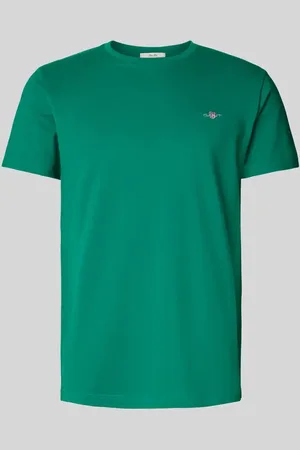 GANT T-shirt o kroju slim fit z wyhaftowanym logo