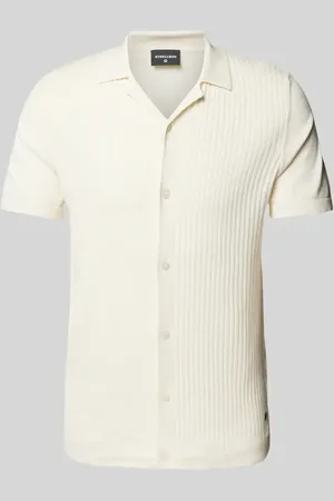 Strellson Koszula casualowa o kroju slim fit z fakturowanym wzorem model ‘Vincent’