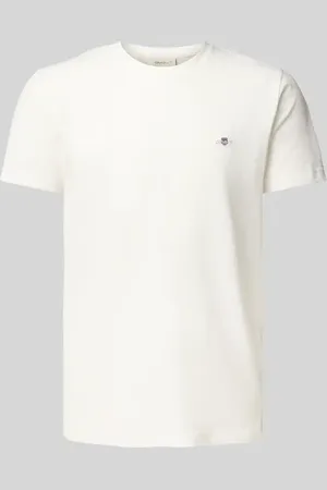 GANT T-shirt o kroju slim fit z wyhaftowanym logo