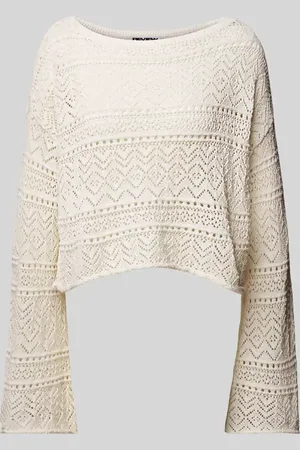 Review Sweter z dzianiny z ażurowym wzorem