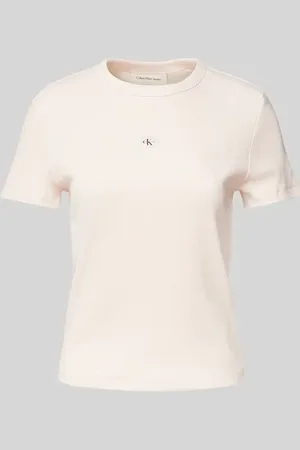 Calvin Klein T-shirt z detalem z logo